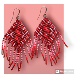 "Reds" Fringe Earrings 